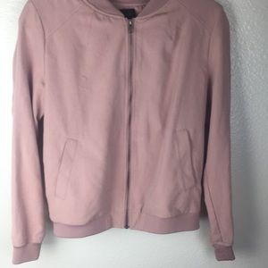 NWOT Blush Pink Women's Bomber Jacket Size L